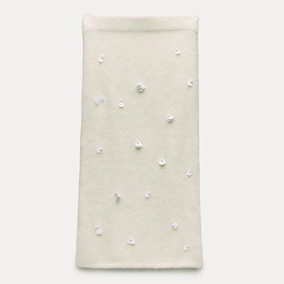 ZARA SEQUIN ALPACA BLEND KNIT SKIRT
ECRU - Picture 4 of 10